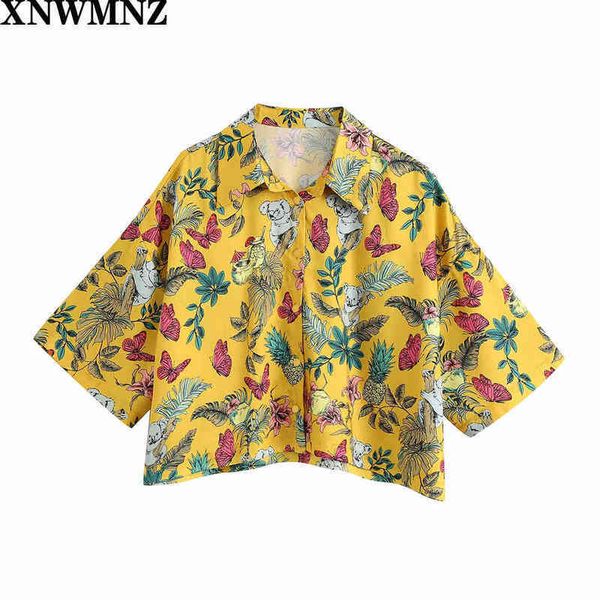 za women printed shirt mustard flowing cropped collared featuring short sleeves and a buttonup front xnwmnz 210513, White
za women printed shirt mustard flowing cropped collared featuring short sleeves and a buttonup front xnwmnz 210513, White