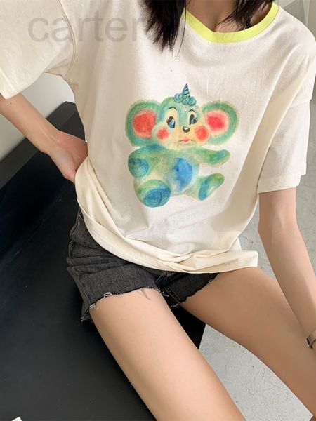 women's t-shirt designer weldone 2022 summer new color painted little monster graffiti print round neck loose short sleeve women's, White
women's t-shirt designer weldone 2022 summer new color painted little monster graffiti print round neck loose short sleeve women's, White