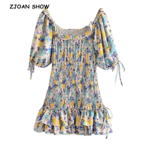 summer floral print elastic ruched dress women short puff sleeve slim mini dresses french ruffles hem holiday robe 220516, Black;gray
summer floral print elastic ruched dress women short puff sleeve slim mini dresses french ruffles hem holiday robe 220516, Black;gray