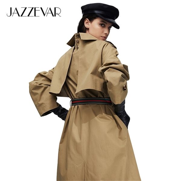 jazzevar 2020 new arrival autumn khaki trench coat women fashion style x-long cotton loose clothing with belt woman clothes lj200903, Tan;black
jazzevar 2020 new arrival autumn khaki trench coat women fashion style x-long cotton loose clothing with belt woman clothes lj200903, Tan;black
