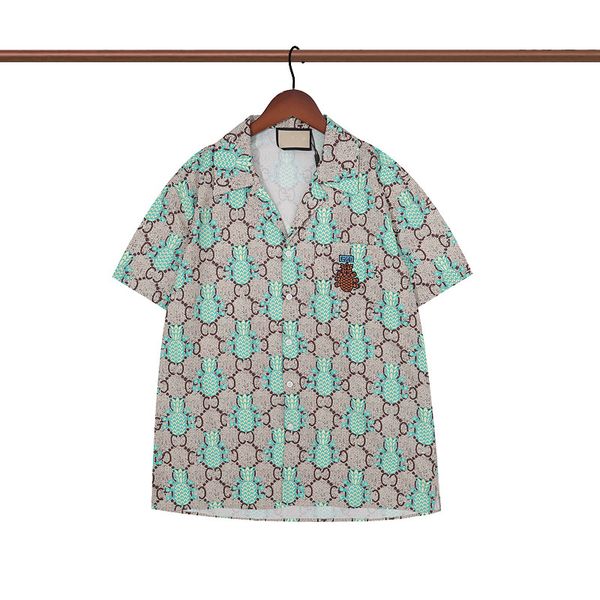 men's fashion embroidery pineapple print shirts casual pants button down short sleeve hawaiian shirt suits summer beach shorts designer, White;black
men's fashion embroidery pineapple print shirts casual pants button down short sleeve hawaiian shirt suits summer beach shorts designer, White;black