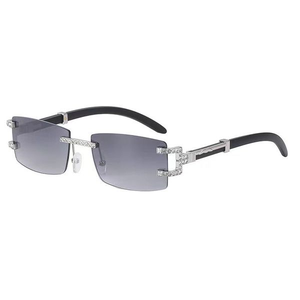 new 2022 new frameless diamond retro imitation wooden leg sunglasses men and women's square, White;black
new 2022 new frameless diamond retro imitation wooden leg sunglasses men and women's square, White;black