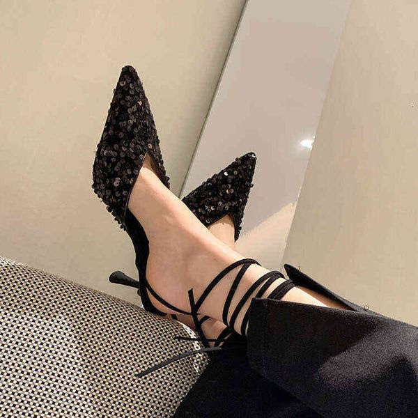 designer women's shoes boots black temperament baotou sandal's 2022 bandage thin heel pointed sequin back empty high-heeled shoes
designer women's shoes boots black temperament baotou sandal's 2022 bandage thin heel pointed sequin back empty high-heeled shoes
