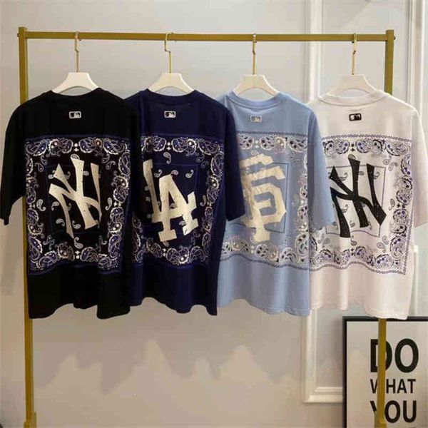 women's t-shirt mlb korea fashion men and women lovers loose casual cashew blossom short sleeve t-shirt ny summer bs0s, White
women's t-shirt mlb korea fashion men and women lovers loose casual cashew blossom short sleeve t-shirt ny summer bs0s, White