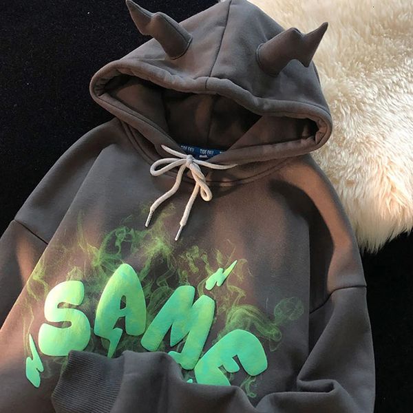 women's hoodies sweatshirts vintage angel ear gothic letter printed long sleeve hooded y2k aesthetic harajuku oversized pullovers 23020, Black
women's hoodies sweatshirts vintage angel ear gothic letter printed long sleeve hooded y2k aesthetic harajuku oversized pullovers 23020, Black