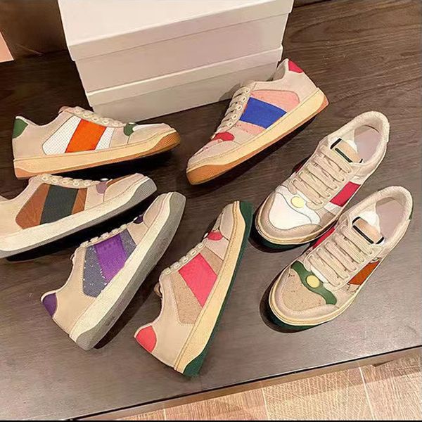 shoes designer sneakers dirty classic vintage screener leather web beige ebony green fuchsia blue distressed effect flat size 35-45
shoes designer sneakers dirty classic vintage screener leather web beige ebony green fuchsia blue distressed effect flat size 35-45