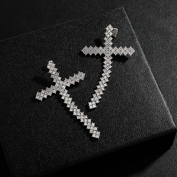 new fashion stud earring tassel earrings s925 silver needle diamond zircon stitching cross earrings for women, Golden;silver
new fashion stud earring tassel earrings s925 silver needle diamond zircon stitching cross earrings for women, Golden;silver