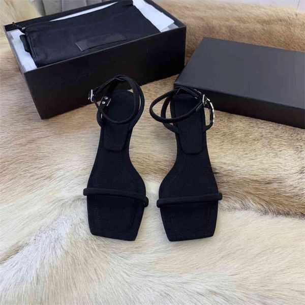 sandals summer sandals straight line with black single shoes