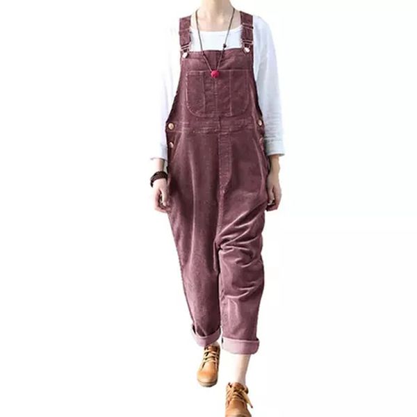 corduroy overalls womens jumpsuits 2021 autumn harem pants casual long female button rompers playsuit, Black;white
corduroy overalls womens jumpsuits 2021 autumn harem pants casual long female button rompers playsuit, Black;white