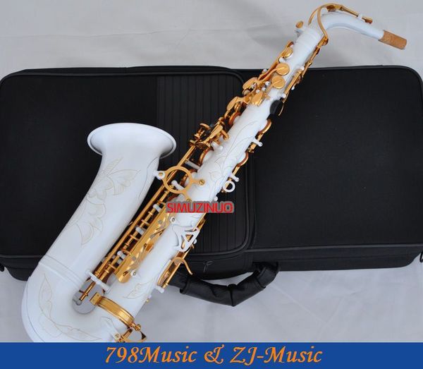 professional white lacquer alto saxophone sax high f# abalone shell key with case
professional white lacquer alto saxophone sax high f# abalone shell key with case