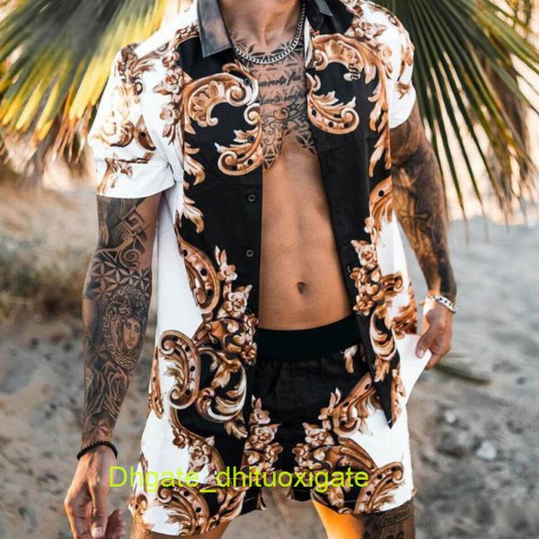 fashion casual men's shirts luxury men tracksuits hawaiian sets printing short sleeve button shirt summer beach shorts tees streetwear, White;black
fashion casual men's shirts luxury men tracksuits hawaiian sets printing short sleeve button shirt summer beach shorts tees streetwear, White;black