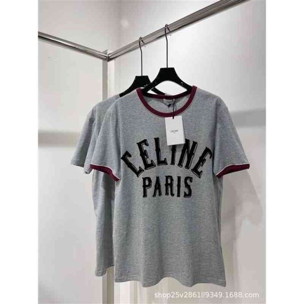 women's t-shirt ce home spring and summer thread fabric chest letter print contrast round neck casual t-shirt loose thin 75we 9l2x, White
women's t-shirt ce home spring and summer thread fabric chest letter print contrast round neck casual t-shirt loose thin 75we 9l2x, White