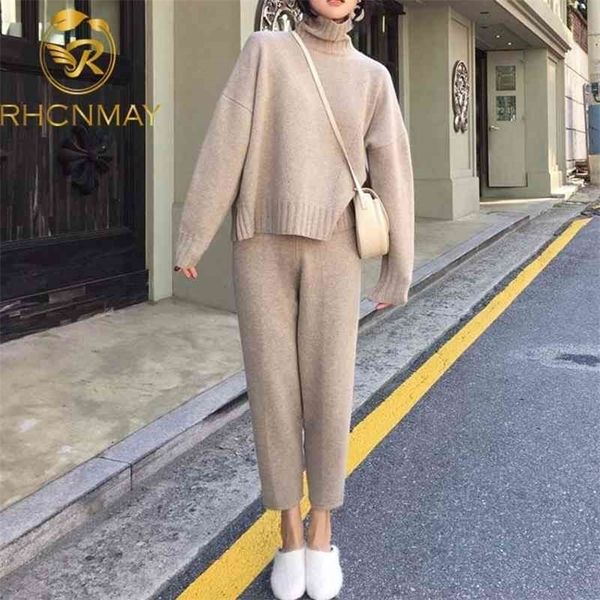 autumn winter knitted tracksuit turtleneck sweatshirts fashion women suit clothing 2 piece set knit pant female pants suit 210331, Gray
autumn winter knitted tracksuit turtleneck sweatshirts fashion women suit clothing 2 piece set knit pant female pants suit 210331, Gray