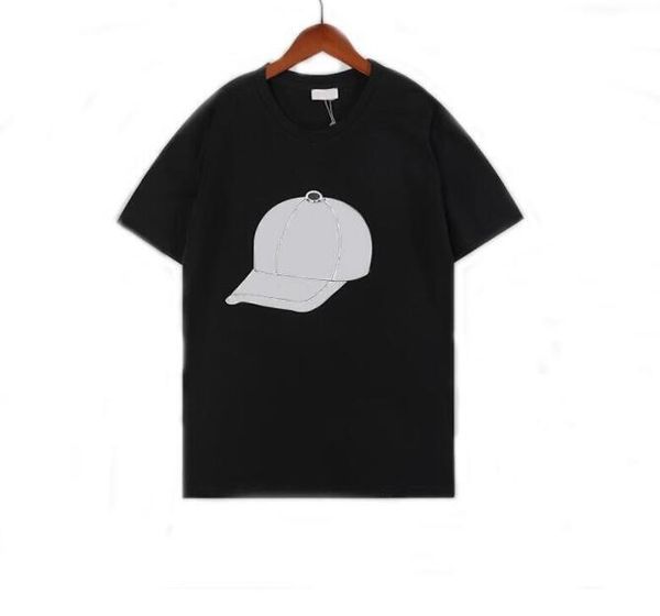 2022 spring new men's and women's same style couple hat printing casual short-sleeved t-shirt women, White;black
2022 spring new men's and women's same style couple hat printing casual short-sleeved t-shirt women, White;black