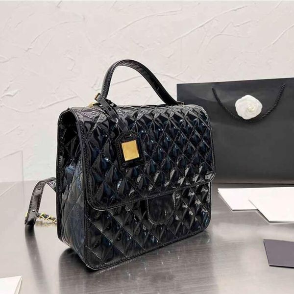 tz ladies backpack designer bags black patent leather flap handle handbags brand gold-tone metal chains cover high capacity crossbody totes
tz ladies backpack designer bags black patent leather flap handle handbags brand gold-tone metal chains cover high capacity crossbody totes