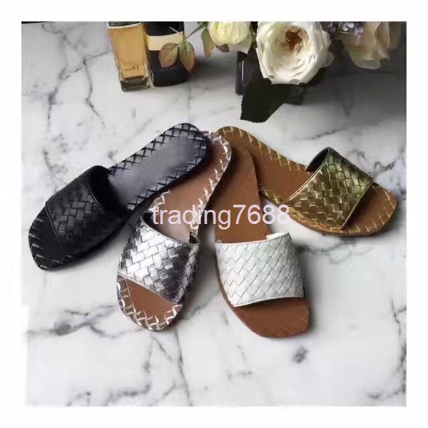 slippers summer woven flat slippers women's cow leather heels fashion casual sandals wear outside, Black
slippers summer woven flat slippers women's cow leather heels fashion casual sandals wear outside, Black