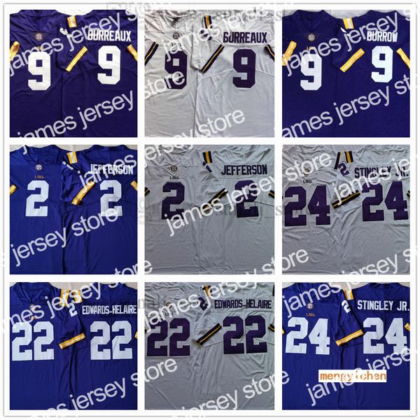 american college football wear lsu tigers ncaa college 9 joe burrow burreaux jerseys 2 justin jefferson 22 clyde edwards-helaire 24 derek st, Black
american college football wear lsu tigers ncaa college 9 joe burrow burreaux jerseys 2 justin jefferson 22 clyde edwards-helaire 24 derek st, Black