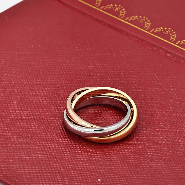 'gold silver rosegold' three-ring crossing triple rings for women men lovers' 316l titanium steel wedding band aneis anel bag, Slivery;golden
'gold silver rosegold' three-ring crossing triple rings for women men lovers' 316l titanium steel wedding band aneis anel bag, Slivery;golden