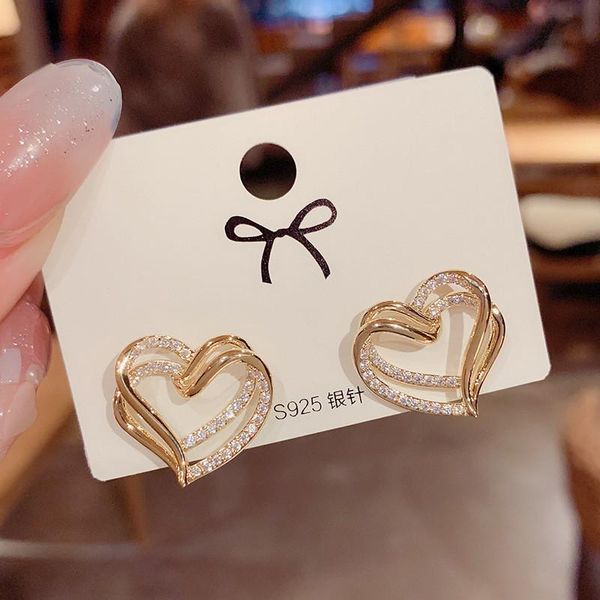stud s925 silver needle earring korea compact double hollow out drill love temperament contracted girl web celebrity ear ornaments, Golden;silver
stud s925 silver needle earring korea compact double hollow out drill love temperament contracted girl web celebrity ear ornaments, Golden;silver