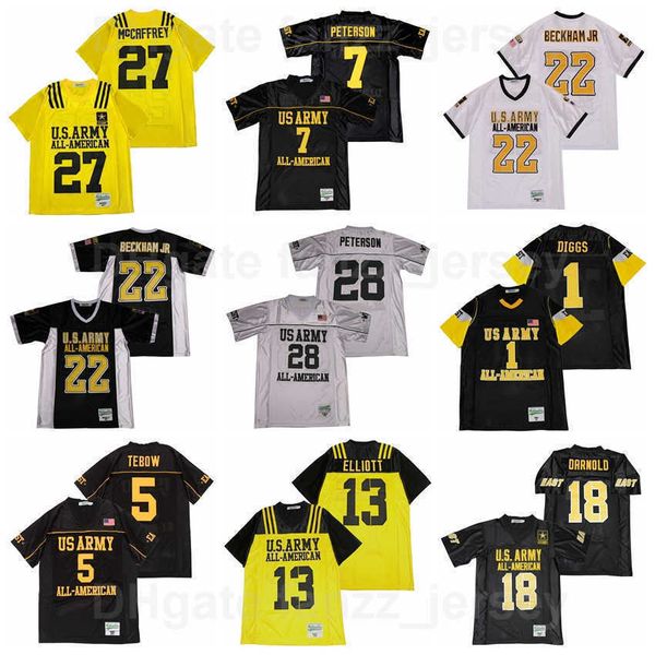 men high school us army football 7 patrick peterson jersey 22 odell beckham jr 1 stefon diggs 5 tim tebow 13 ezekiel elliott 18 sam darnold, Black
men high school us army football 7 patrick peterson jersey 22 odell beckham jr 1 stefon diggs 5 tim tebow 13 ezekiel elliott 18 sam darnold, Black