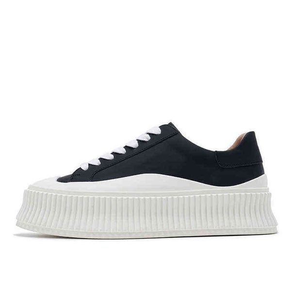 dress shoes cow leather white women all genuine platform sneaker vulcanized real height increasing woman 220715, Black
dress shoes cow leather white women all genuine platform sneaker vulcanized real height increasing woman 220715, Black