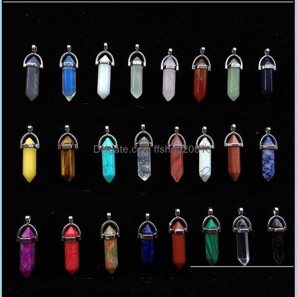 charms healing hexagonal column crystal natural stone pendant fit diy quartz necklace women men fashion jewelry drop deliv ffshop2001 dhgsn, Bronze;silver
charms healing hexagonal column crystal natural stone pendant fit diy quartz necklace women men fashion jewelry drop deliv ffshop2001 dhgsn, Bronze;silver