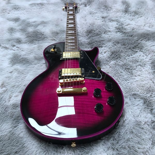 purple color eletric guitar two pickups with pickguard rose wod fingerboard mahogany wood body
purple color eletric guitar two pickups with pickguard rose wod fingerboard mahogany wood body