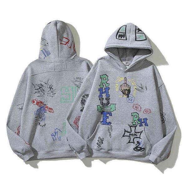 men hoodies for designer hip hop trend spring and autumn rhude h-painted graffiti printing men's women's casual couple, Black
men hoodies for designer hip hop trend spring and autumn rhude h-painted graffiti printing men's women's casual couple, Black