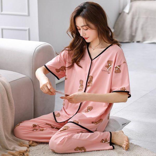 100 cotton pijama set womens sleepwear woman cute cartoon pajama sets summer cozy loungewear 2 pieces femenino, Black;red
100 cotton pijama set womens sleepwear woman cute cartoon pajama sets summer cozy loungewear 2 pieces femenino, Black;red