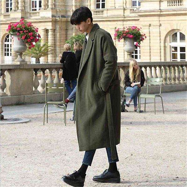men's wool blend coats winter brand men fashion wild overcoat solid color casual coat male clothing & blends t220810, Black
men's wool blend coats winter brand men fashion wild overcoat solid color casual coat male clothing & blends t220810, Black