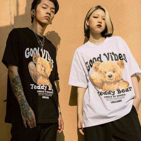 designer men's t-shirt street hip hop bear graffiti short t-shirt men's fashion brand loose bf style casual round neck half sleeve, White;black
designer men's t-shirt street hip hop bear graffiti short t-shirt men's fashion brand loose bf style casual round neck half sleeve, White;black