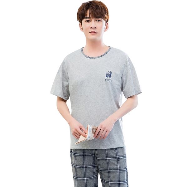 pajamas sleeping suits for men cotton pajamas summer spring new shorts sleeved men leisure suits plaid pajama pants men s pj set lj201112, Black;brown
pajamas sleeping suits for men cotton pajamas summer spring new shorts sleeved men leisure suits plaid pajama pants men s pj set lj201112, Black;brown