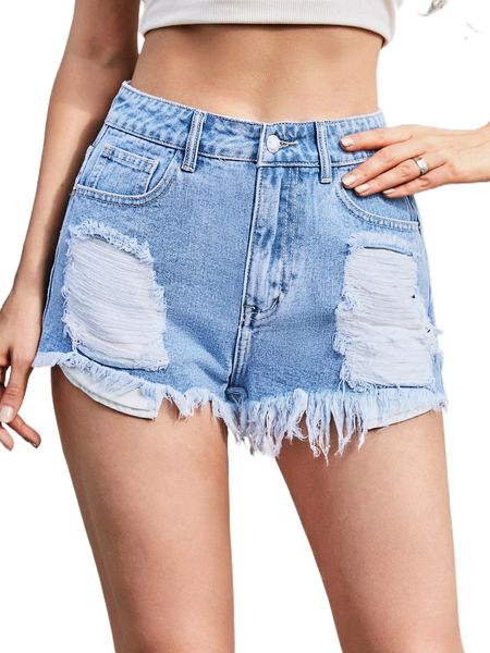 washed ripped raw hem denim shorts y7tp#, White;black 
washed ripped raw hem denim shorts y7tp#, White;black