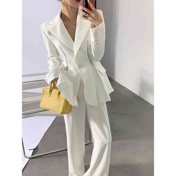 women's suits & blazers design zipper white suit jacket deconstruction concept fashionable silhouette in spring 2022 kmj3, White;black
women's suits & blazers design zipper white suit jacket deconstruction concept fashionable silhouette in spring 2022 kmj3, White;black