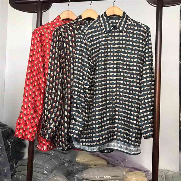 women's blouses & shirts home twill silk letter printing loose long sleeved mulberry shirt top, White
women's blouses & shirts home twill silk letter printing loose long sleeved mulberry shirt top, White