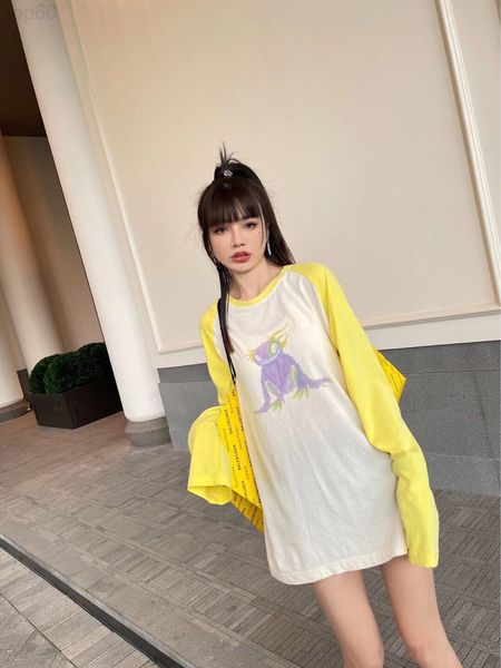 women's t-shirt designer we11do * star same graffiti painted little monster color matching loose thin long sleeve t-shirt women's, White
women's t-shirt designer we11do * star same graffiti painted little monster color matching loose thin long sleeve t-shirt women's, White