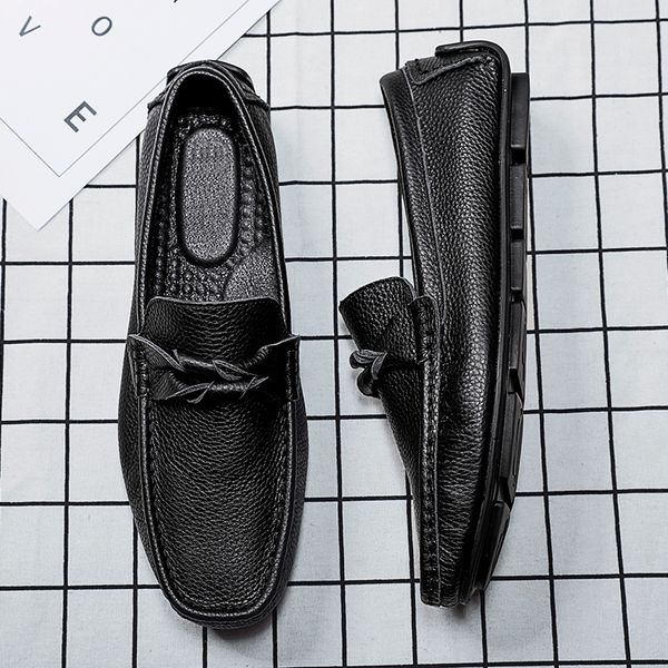 man shoes classic fashion italian style genuine leather men loafers slip-on good quality men luxury shoes lightweight moccasins, Black
man shoes classic fashion italian style genuine leather men loafers slip-on good quality men luxury shoes lightweight moccasins, Black