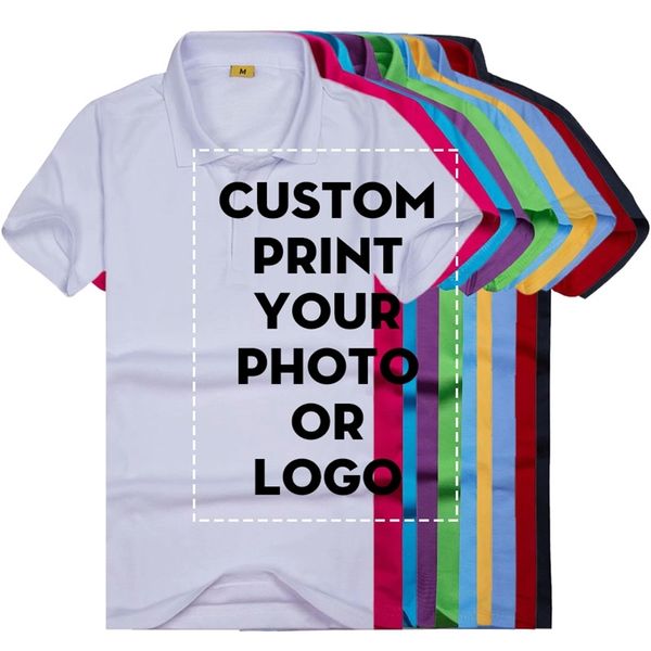 men polo shirt printing picture casual man cotton short sleeve diy company uniform work clothes men's boys shirts 220702, White;black
men polo shirt printing picture casual man cotton short sleeve diy company uniform work clothes men's boys shirts 220702, White;black