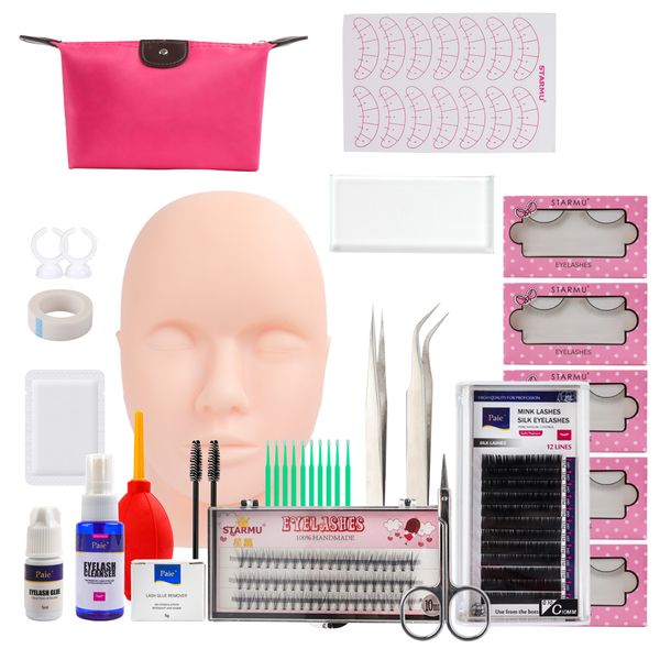 pro 12/14/16/19pcs/set false eyelashes extension set with training head model practice silicone mannequin head tweezers kitsnew
pro 12/14/16/19pcs/set false eyelashes extension set with training head model practice silicone mannequin head tweezers kitsnew