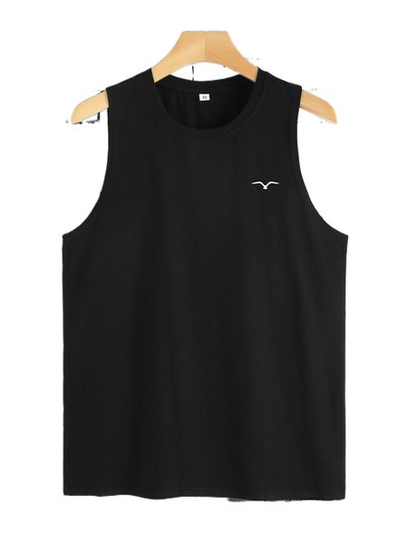 men seagull print tank 49db#, White;black 
men seagull print tank 49db#, White;black