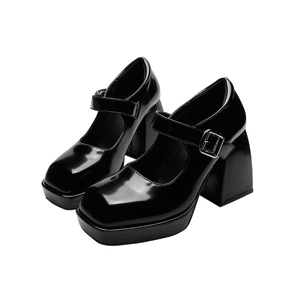 spring women's high heels 9cm retro mary janes shoes with platform square toe shallow pumps thick heels oulyyyogo 220402, Black
spring women's high heels 9cm retro mary janes shoes with platform square toe shallow pumps thick heels oulyyyogo 220402, Black