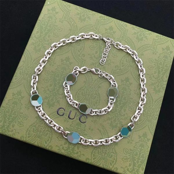 70% off clearance sale new letter blue enamel bracelet necklace net red same fashion temperament suit, Silver
70% off clearance sale new letter blue enamel bracelet necklace net red same fashion temperament suit, Silver