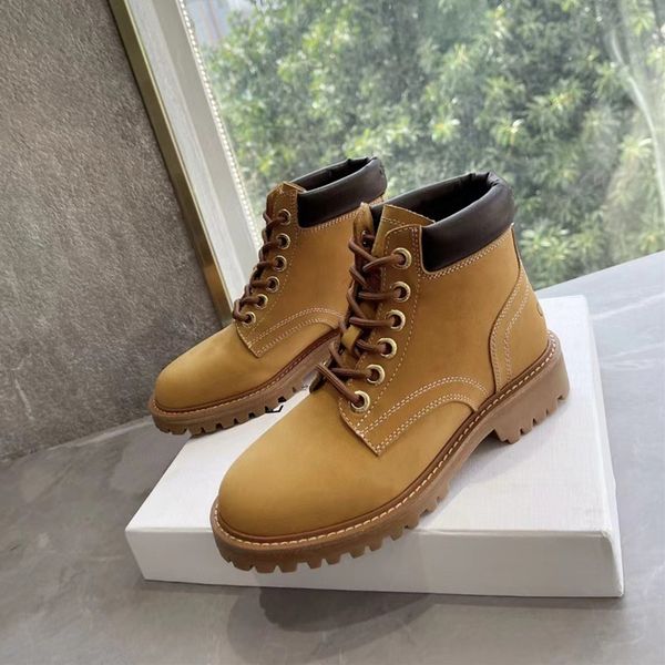 brand new leather thick sole yellow boots casual fashion flanged motorcycle boots round toe lace up military outdoor short bootsboots, Black
brand new leather thick sole yellow boots casual fashion flanged motorcycle boots round toe lace up military outdoor short bootsboots, Black