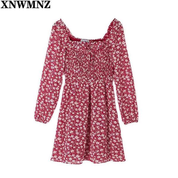 xnwmnz elastic summer red floral print vestidos retro long sleeve dresses vintage slim dress female mini robe 210513, Black;gray
xnwmnz elastic summer red floral print vestidos retro long sleeve dresses vintage slim dress female mini robe 210513, Black;gray