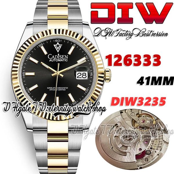 diwf diw126333 sa3235 automatic mens watch fluted bezel black dial stick markers two tone 904l oystersteel bracelet with same serial warrant, Slivery;brown
diwf diw126333 sa3235 automatic mens watch fluted bezel black dial stick markers two tone 904l oystersteel bracelet with same serial warrant, Slivery;brown