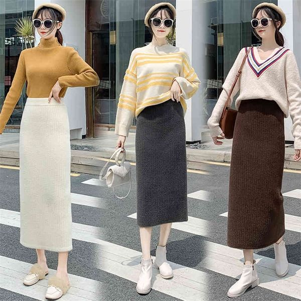 fashionable product knitted split skirt women autumn and winter mid-length skirt is thin woolen bag hip long skirt 210412, Black
fashionable product knitted split skirt women autumn and winter mid-length skirt is thin woolen bag hip long skirt 210412, Black