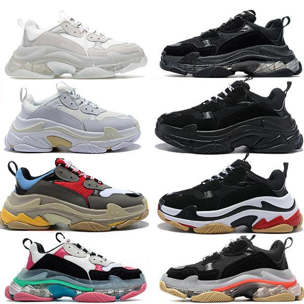 men dad shoes 17fw triple s sneakers for men women grandpa trainer vintage running shoes black crystal sports shoes size 36-45 no7 no8
men dad shoes 17fw triple s sneakers for men women grandpa trainer vintage running shoes black crystal sports shoes size 36-45 no7 no8