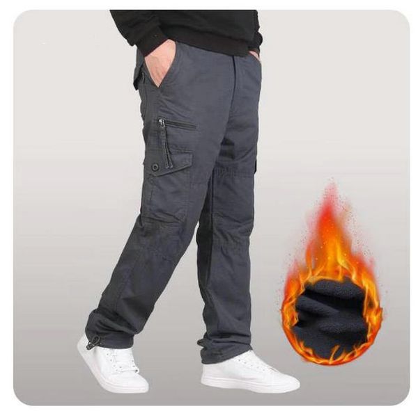 casual men's cargo pants winter fleece warm thicken trousers men tactical military multi pockets cotton pants loose joggers mens, Black
casual men's cargo pants winter fleece warm thicken trousers men tactical military multi pockets cotton pants loose joggers mens, Black