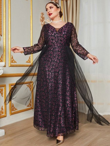 plus mesh overlay lace prom dress e9r0#, Black
plus mesh overlay lace prom dress e9r0#, Black