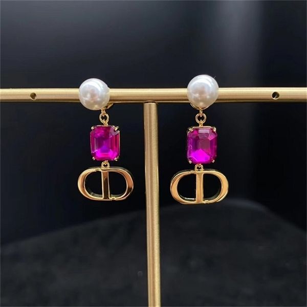 ornament charm earring pearl purple earrings trend temperament style female earrings, Golden
ornament charm earring pearl purple earrings trend temperament style female earrings, Golden